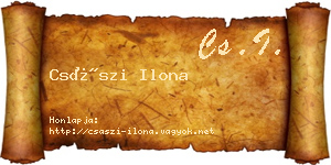 Császi Ilona névjegykártya